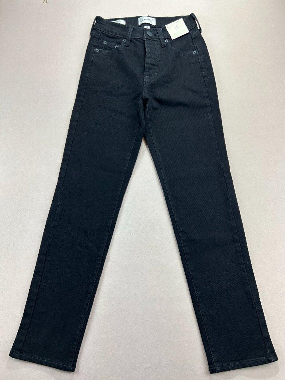 Universal Thread Jeans Womens Size 00 Black Denim Mid Rise 80's Slim Stretch NWT